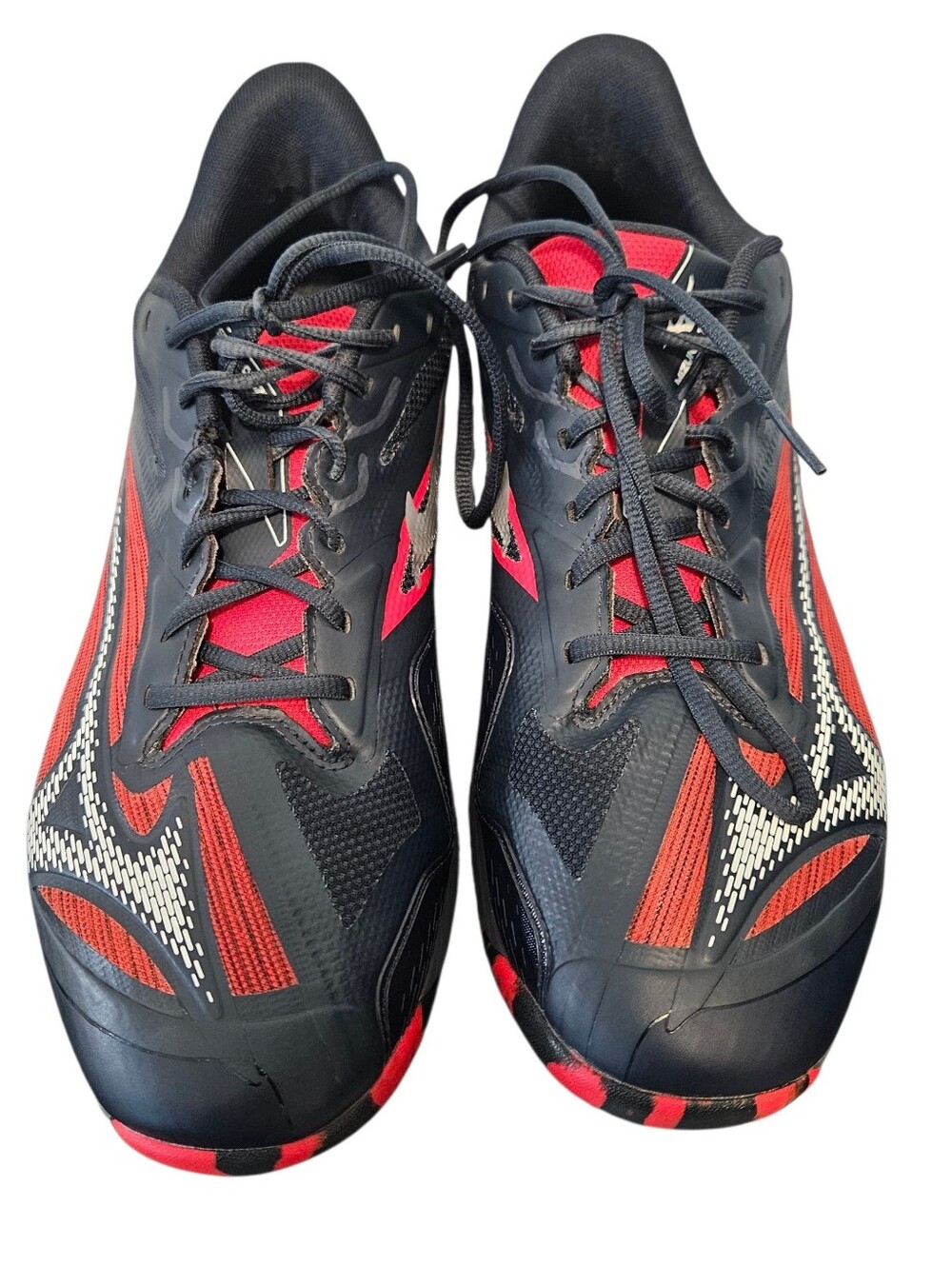 Mizuno Men's Wave Exceed Light 2 AC Tennis Shoes Black/Red Size 12